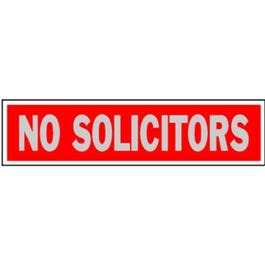 2 x 8-Inch Red No Solicitors Sign
