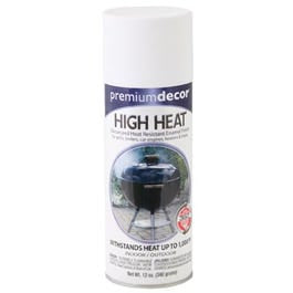 Premium Decor High-Heat Spray Paint, Dull White, 12-oz.
