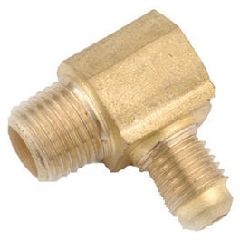 Pipe Fittings, Flare Elbow, Lead-Free Brass, 3/8 Flare x 1/2-In. MPT