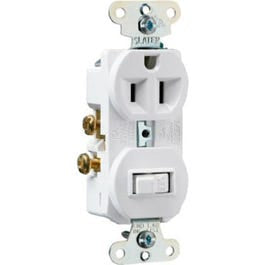 Combination Switch & Outlet, White