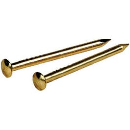 1-In. x 18 Brass-Plated Escutcheon Pins, 1-1/2 oz.