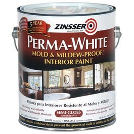 Mold & Mildew Proof Interior Paint, White Semi-Gloss, Gallon