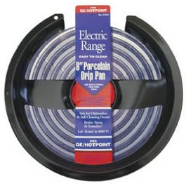 Electric Range Drip Pan, Hinged Element, Non-Stick Porcelain, 8-In.