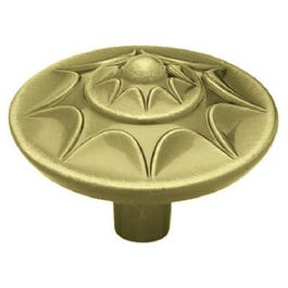 1-3/8-In. Antique Brass Starburst Round Cabinet Knob