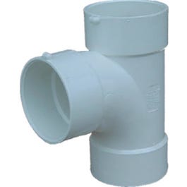 PVC Pipe Sewer And Drain Sanitary Tee, 4-In.
