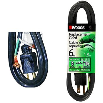 Coleman Cable 09706 Power Cord Replacement - 6 feet