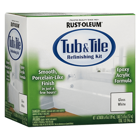 Rust-Oleum Tub & Tile Refinishing Kit 1 Quart Gloss White (1 quart, Gloss White)