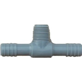 Pipe Fitting, Poly MPT Insert Tee, 1/2-In.