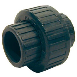 Pipe Fitting, PVC Solvent Weld Slip Union, Gray, 1/2-In.