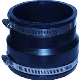 Flexible Coupling, Corrugated ADS to PVC Pipe,  4 x 4-In.