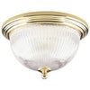 2-Light Brass Ceiling Fixture