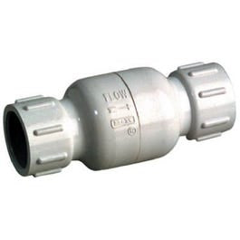 PVC Check Valve, Threaded, White, Schedule 40, 2-In.