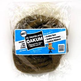 Oakum Oil-Treated Jute, Brown, 1-Lb.
