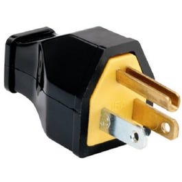 15A Black Residential High-Impact Thermoplastic Construction Plug