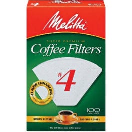 100-Pk. #4 White Cone Coffee Filters