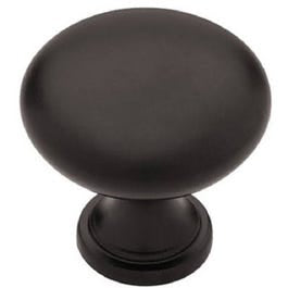 1.25-In. Black Round Cabinet Knob