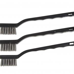 Hyde Tools Stainless Bristle Mini Brushes, 3 Pack