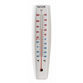 Big & Bold 15 x 3-Inch White Outdoor Tube Thermometer