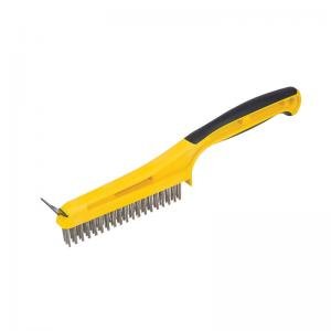 Hyde Tools Stainless Steel Stripping Brush with Scraper 1/2" x 5-1/4"