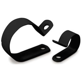 Cable Clamps, Black Plastic, 1/2-In. I.D., 12-Pk.