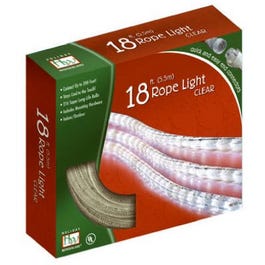 Christmas Rope Light Set, Clear, 18-Ft.