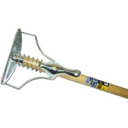 Janitor Mop Stick, Spring Lever, 54-In.
