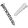 6-Pack White Screws & Anchors