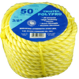 T.w Evans Cordage 3/8"-50' 5 Star Polypro Coil