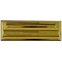 Mail Slot, Polished Brass, 1.5 x 7-In.