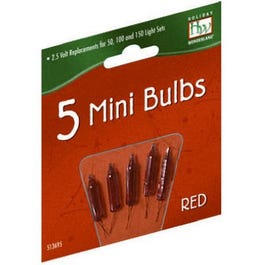 Christmas Lights Replacement Bulb, For 50, 100 & 150-Light Sets, Red, 2.5-Volt