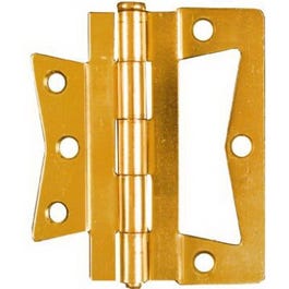 2-Pk., 4 x 4-In. Brass Non-Mortise Hinges