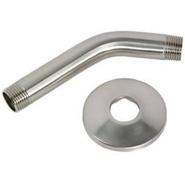 6-Inch Brushed Nickel Shower Arm With Flange