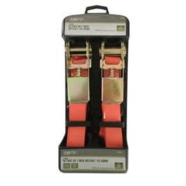 2-Pack 1 x 10-Inch Ratchet Tie-Downs