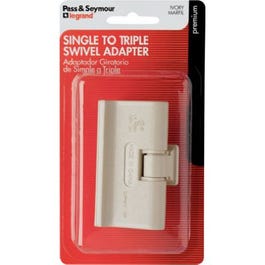 15A Ivory Swivel Triple Adapter