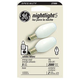 Night Light Bulbs, White, 2-Pk.