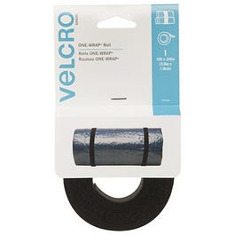 ONE-WRAP Fastener Roll, Black, 12-Ft. x 3/4-In.