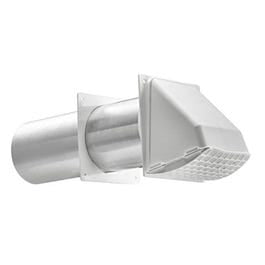 Dryer Vent Hood, Through the Wall Plastic Pipe, Removable Guard, 4-in.