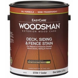 Oil Deck, Siding & Fence Stain, Semi-Transparent Cedar, 1-Gallon