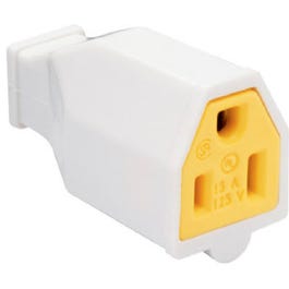 Construction Connector, High-Impact Thermoplastic, 15-Amp, 125-Volt, White