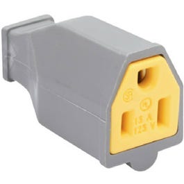 Construction Connector, High-Impact Thermoplastic, 15-Amp, 125-Volt, Gray
