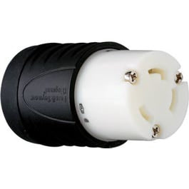 Locking Connector, 30-Amp, 250-Volt, Black/White