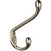 Hat & Coat Hook, Heavy-Duty, Nickel, Long