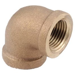 Pipe Fitting, Cast Elbow, Rough Brass, 90 Degree, 1/2-In.