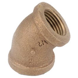 Pipe Fitting, Cast Elbow, 45-Degree, Lead-Free Rough Brass, 1/8-In.