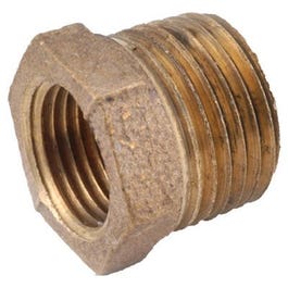 Pipe Fitting, Red Brass Hex Bushing, Lead Free, 1/2 x 1-In.