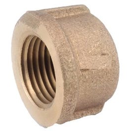 Pipe Cap Fitting, Lead-Free Brass, 3/8-In.