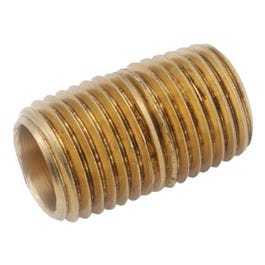 Pipe Fitting, Red Brass Nipple, Lead-Free, 1 x 2-1/2-In.
