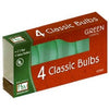 Christmas Lights Replacement Bulb, C7, Green Ceramic, 4-Pk.