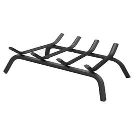 18-Inch Black Wrought Iron Fireplace Grate