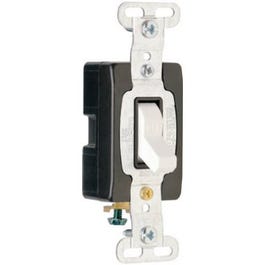 15A White Premium Single-Pole Toggle Switch